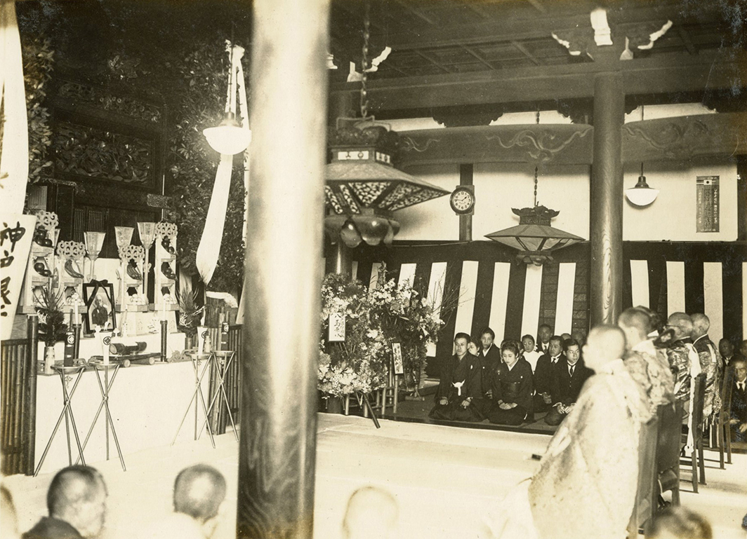 旧本堂での葬儀